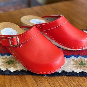 Handmade Swedish Red Clogs